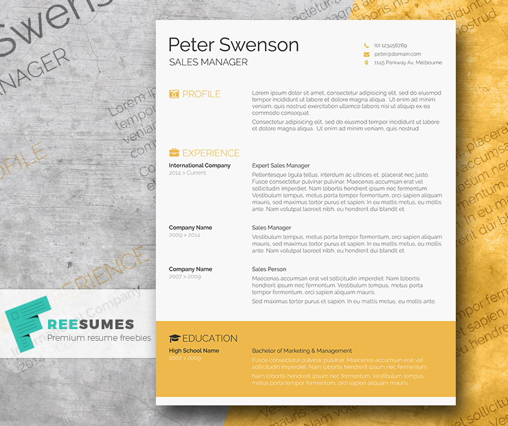 one page microsoft word resume template