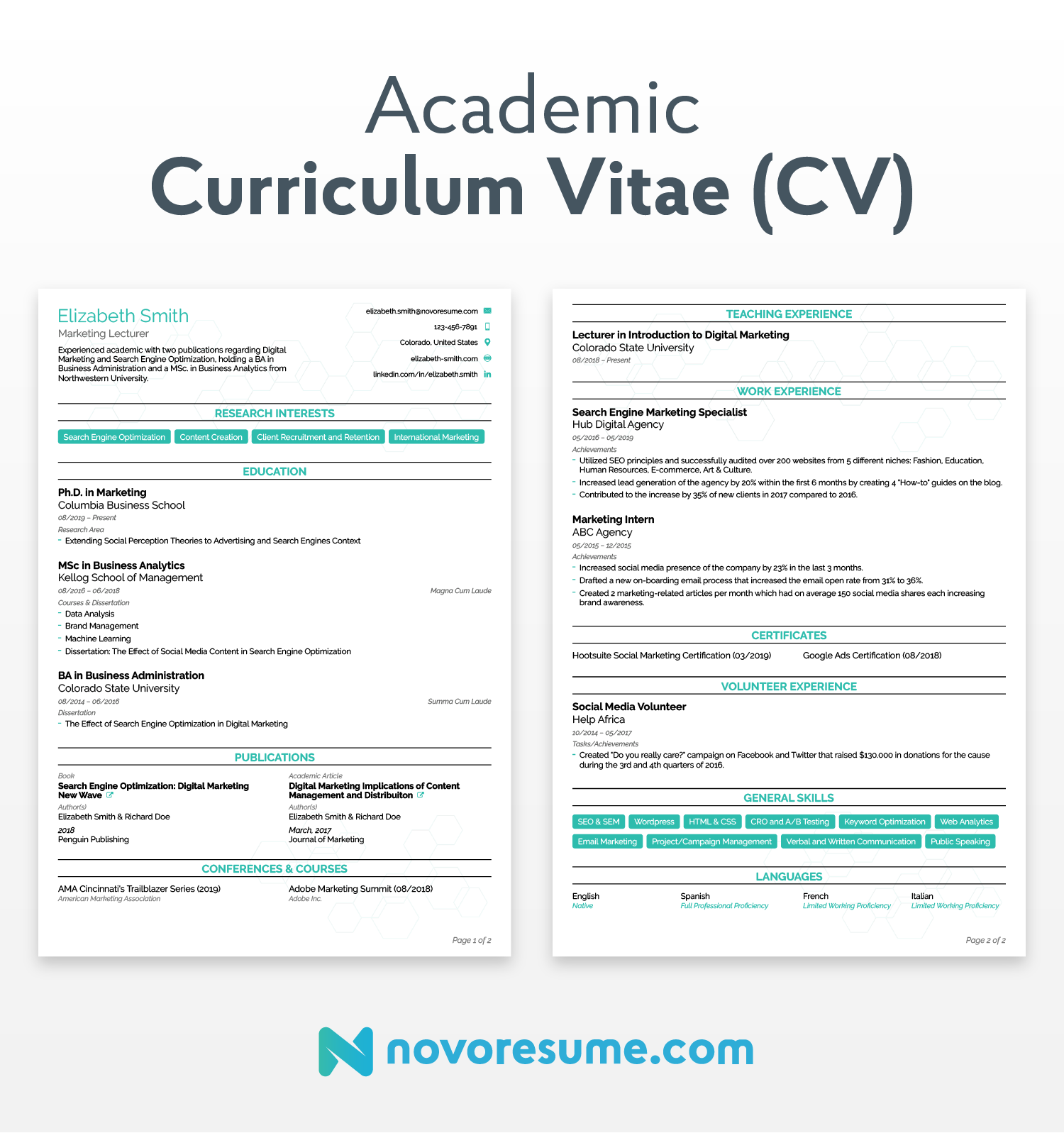 Academic CV Example