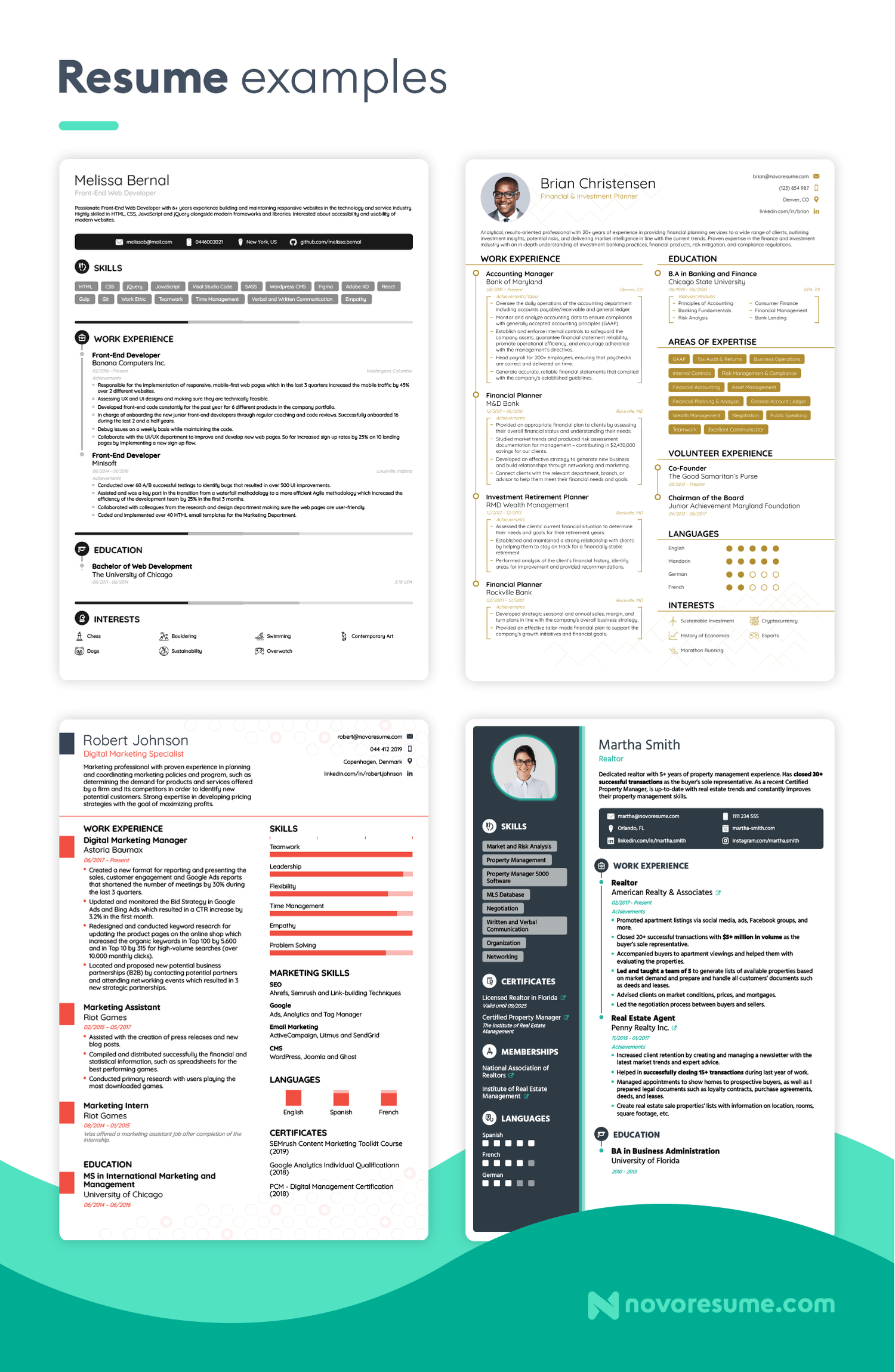 ats resume templates novoresume