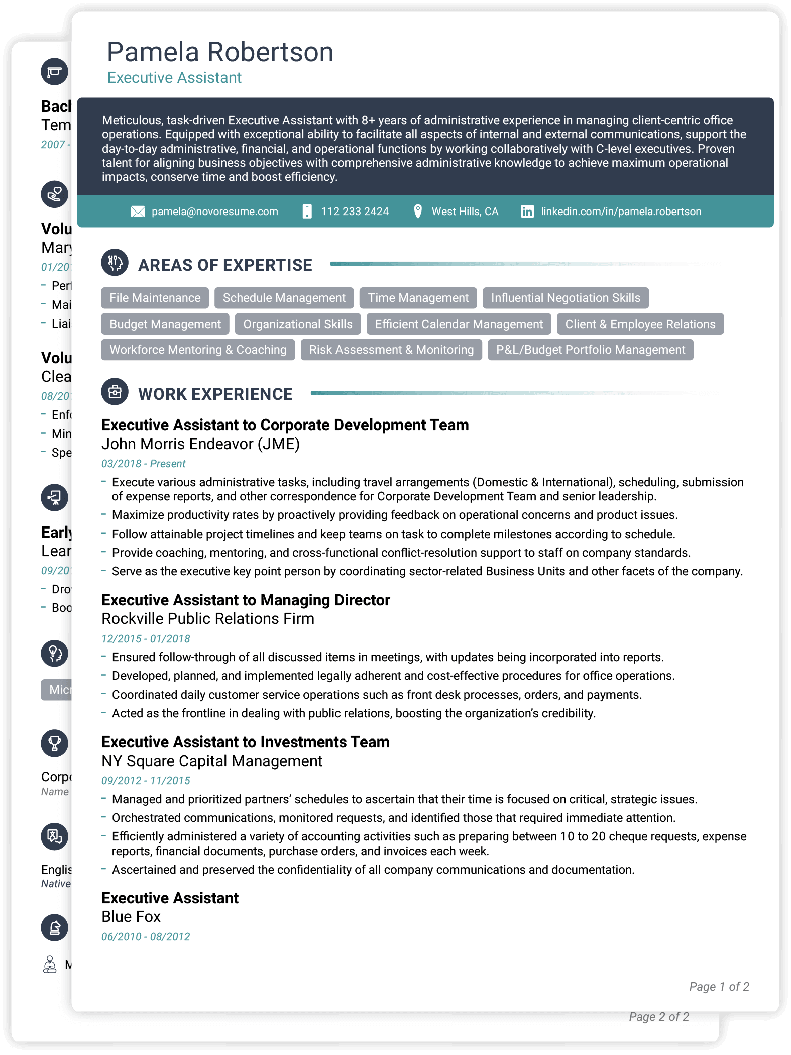 Plantilla de CV híbrido