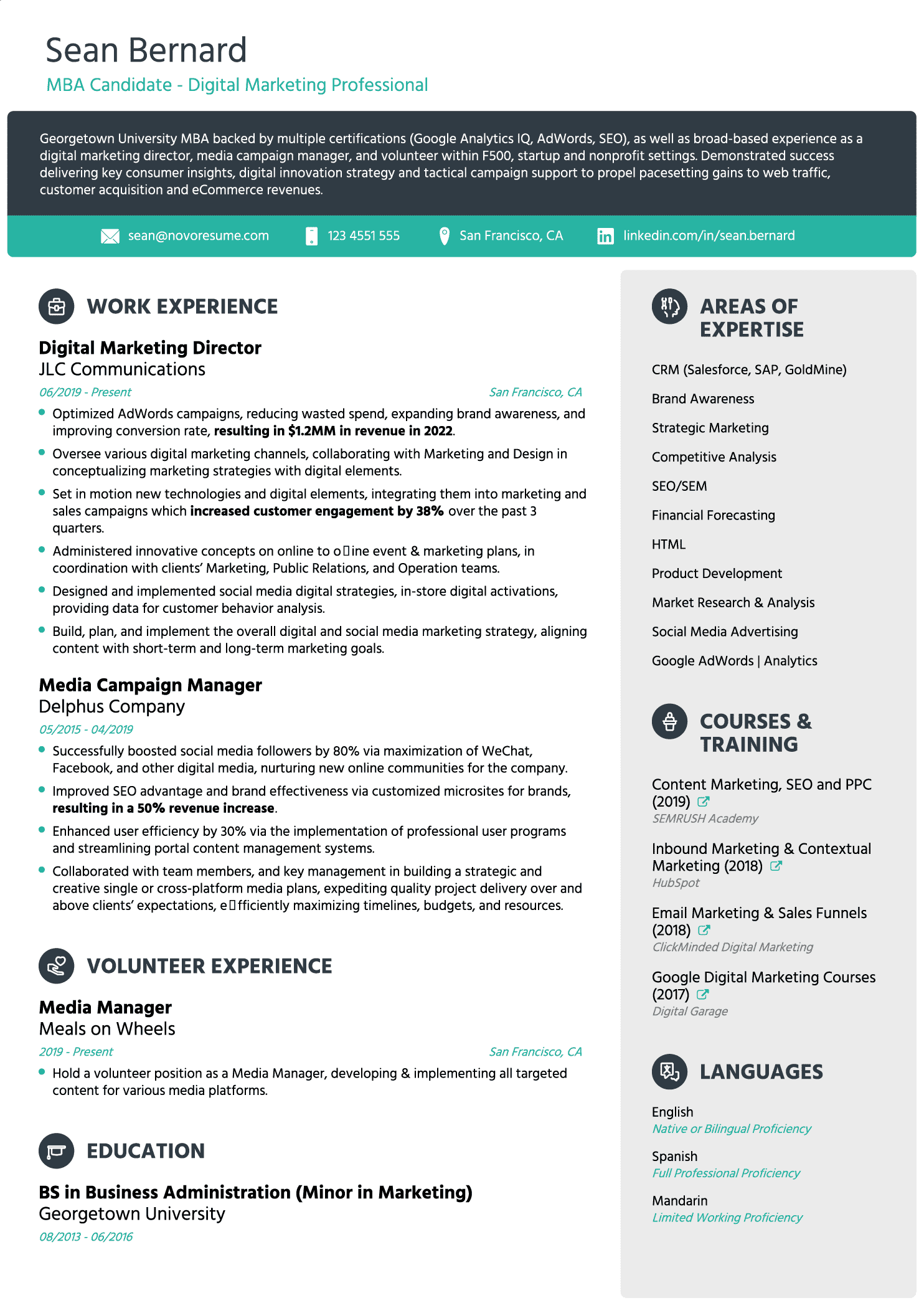 Hybrid Resume Template