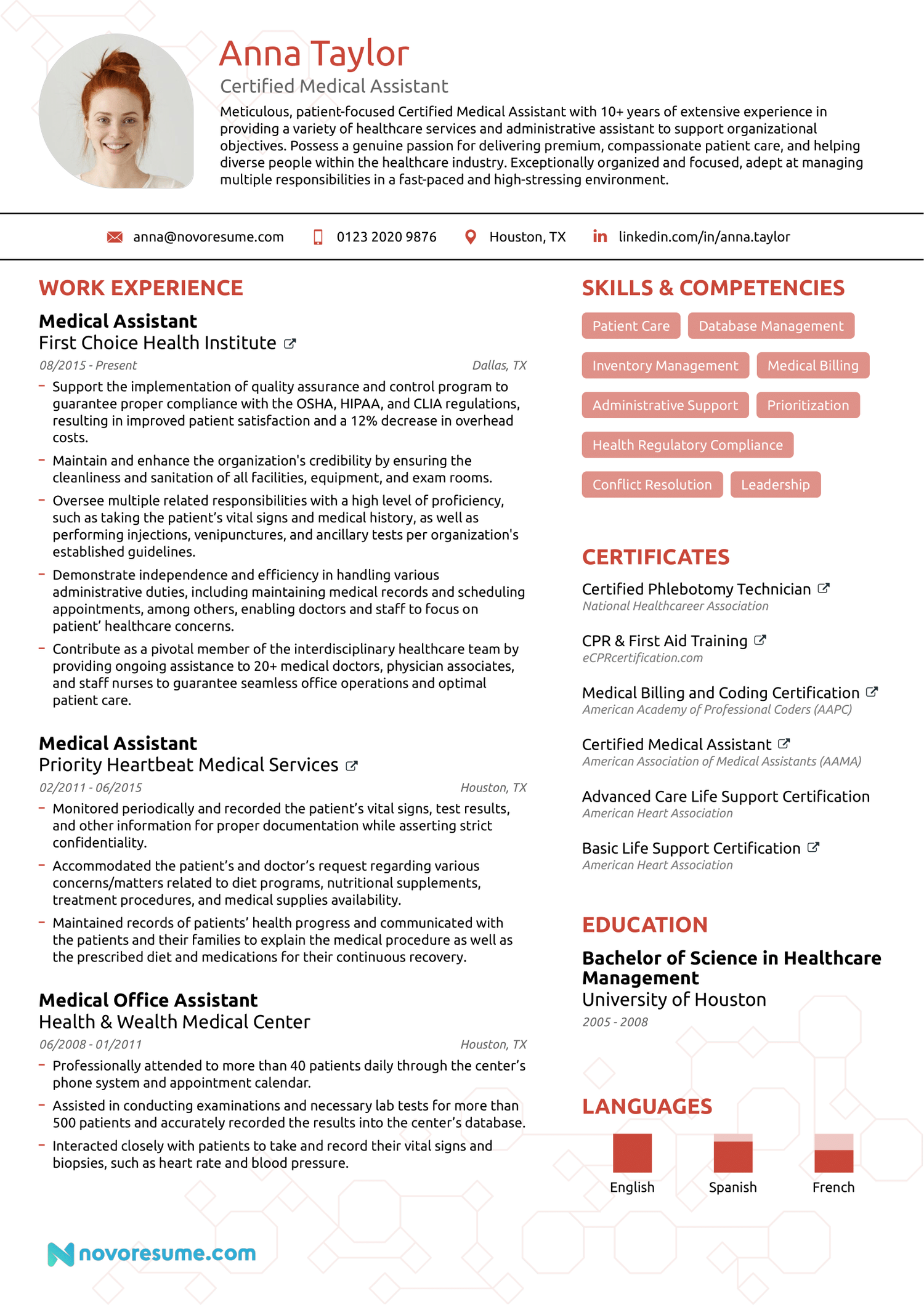 Medical Assistant Resume Example