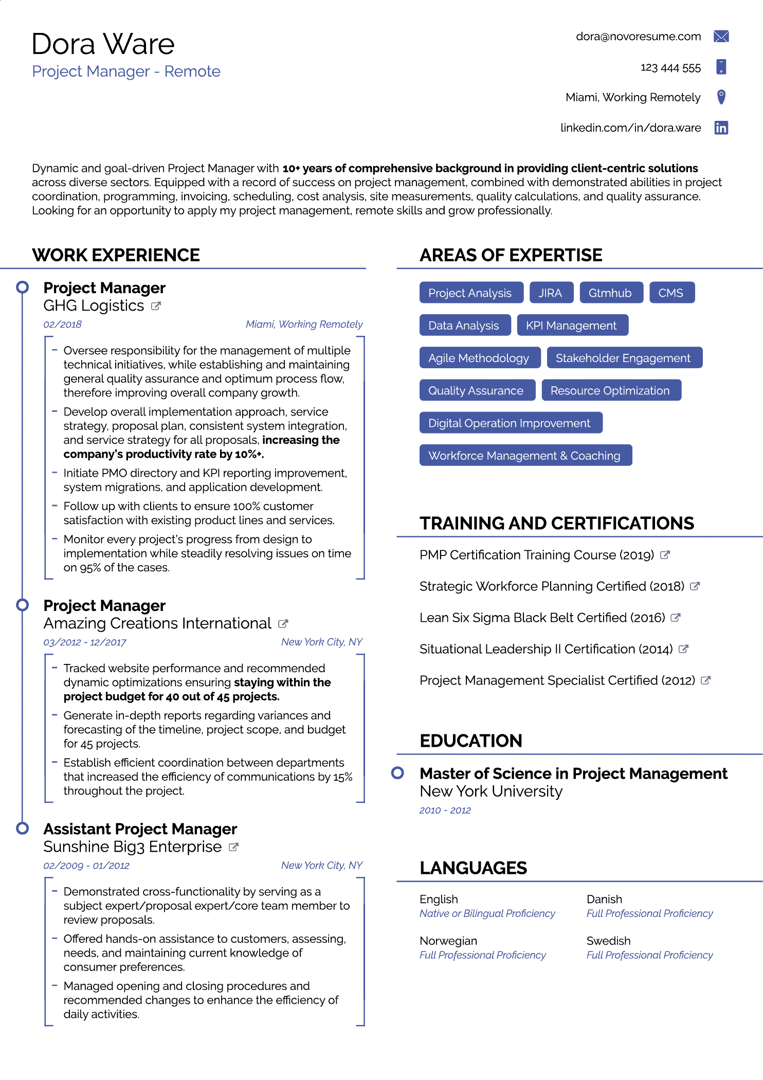 Modern Resume Sample