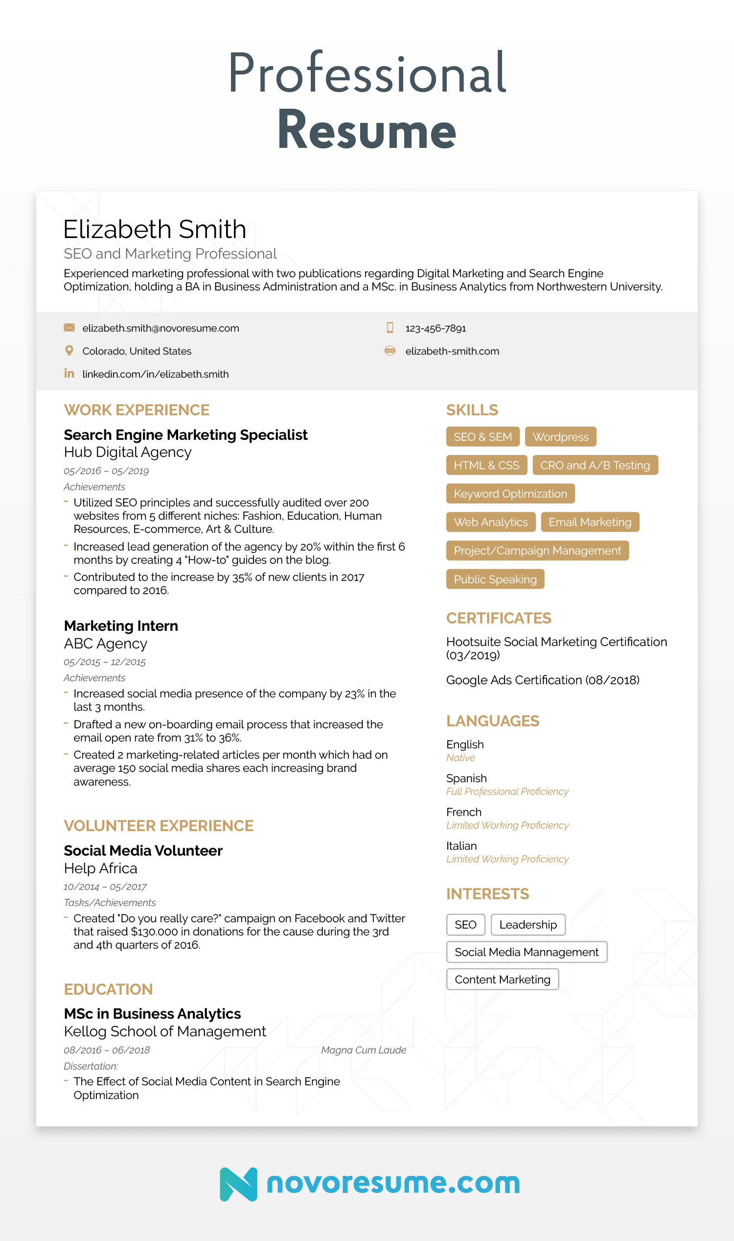 resume example