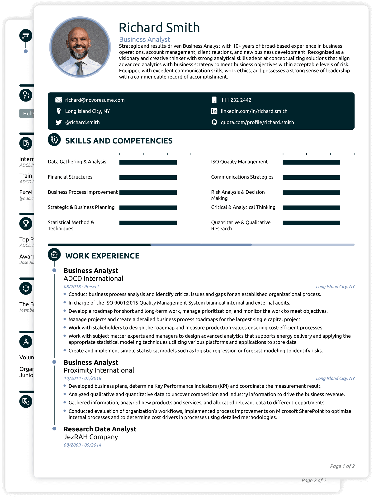 Plantilla de CV por competencias