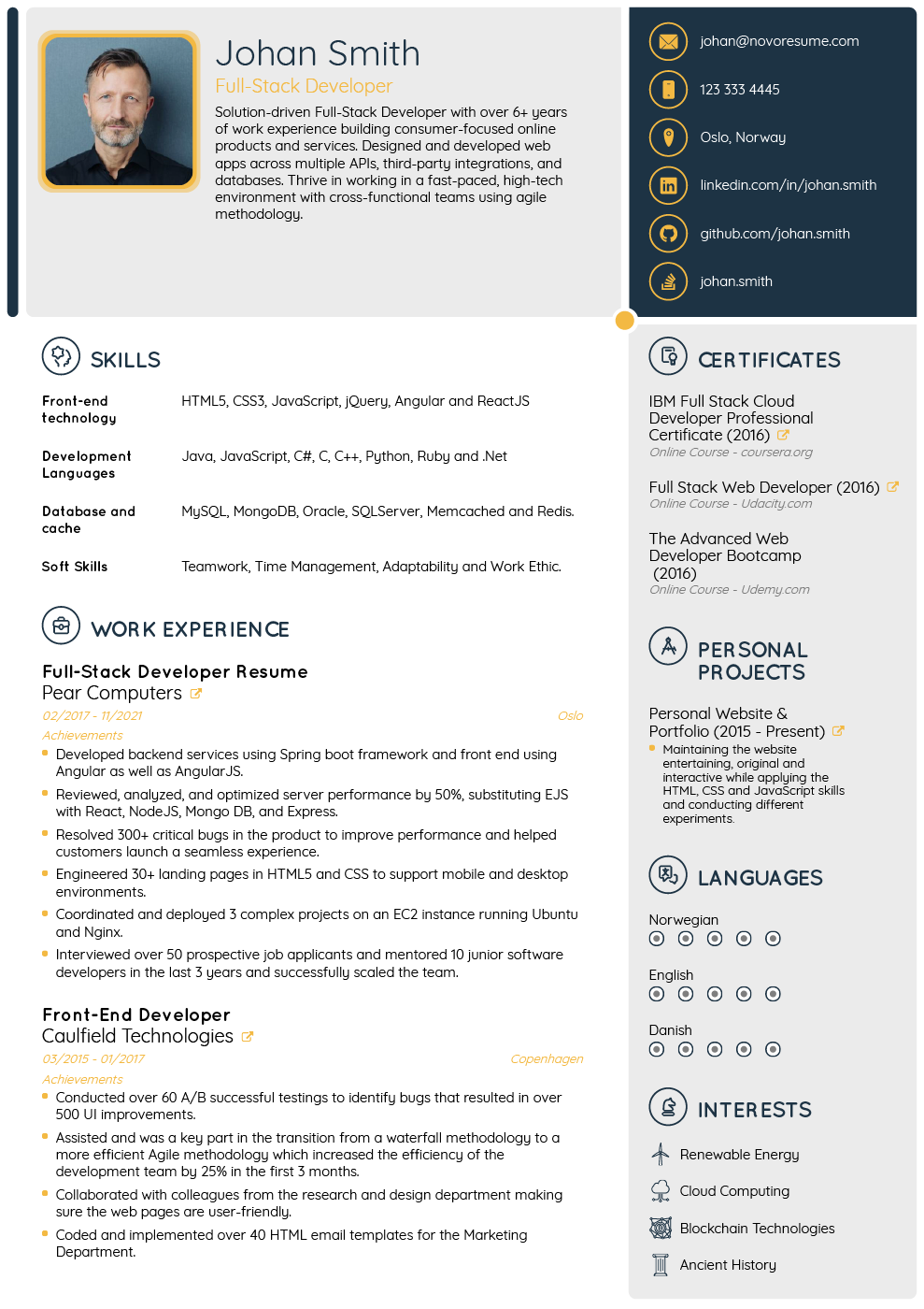 Tech Resume Template