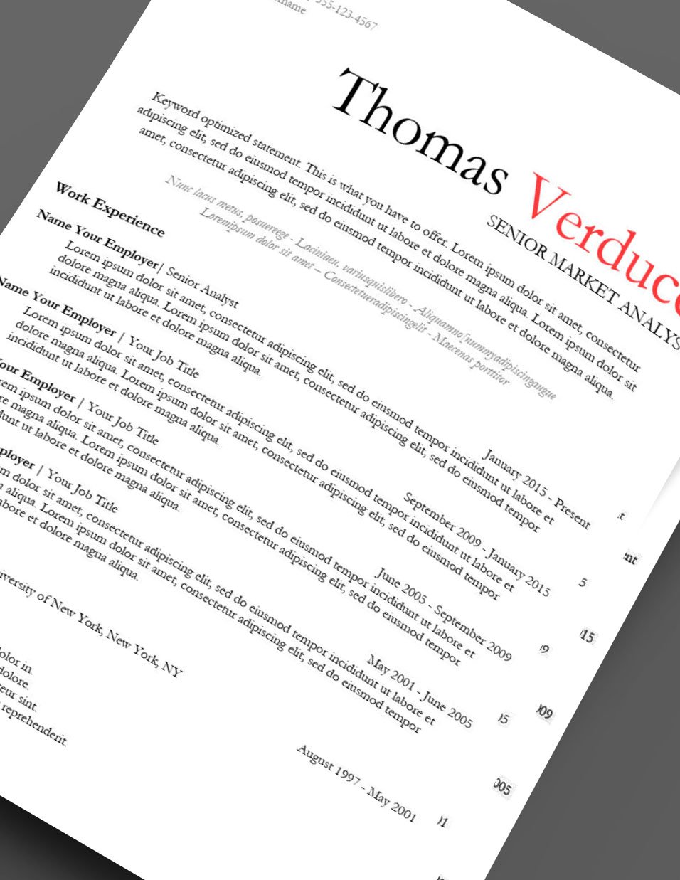 Pro Bold Loose stack of resumes
