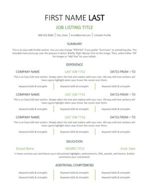 Center Line - Resume