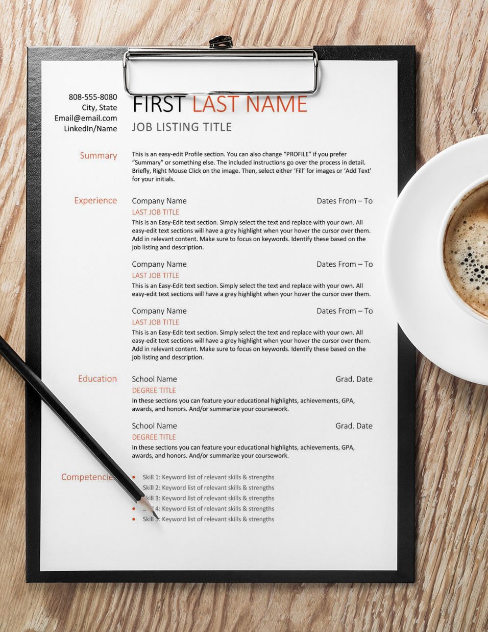 Clean Start - Resume with Coffee