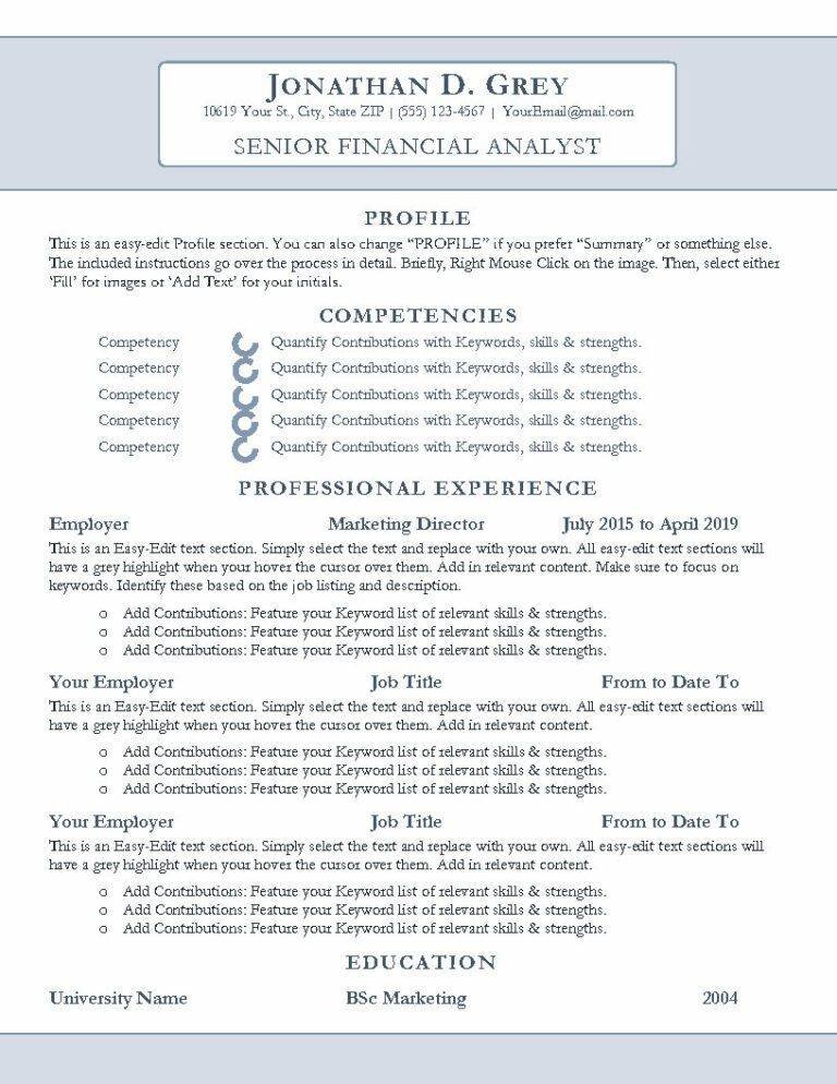 Ascension Resume Template
