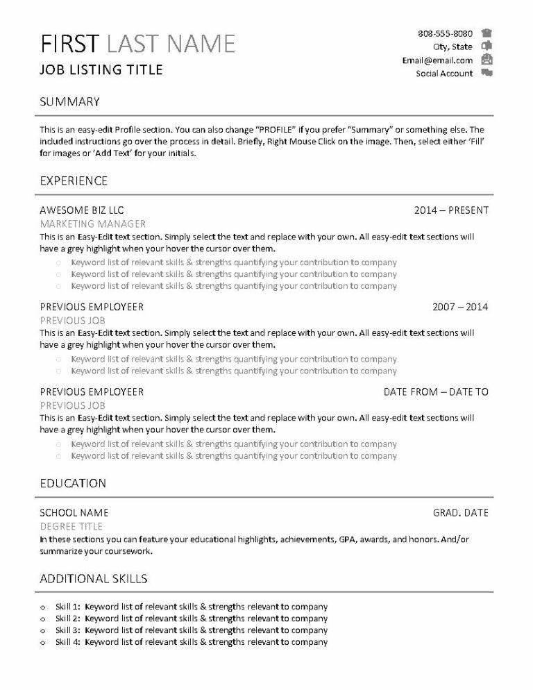 Crisp & Clean - Resume