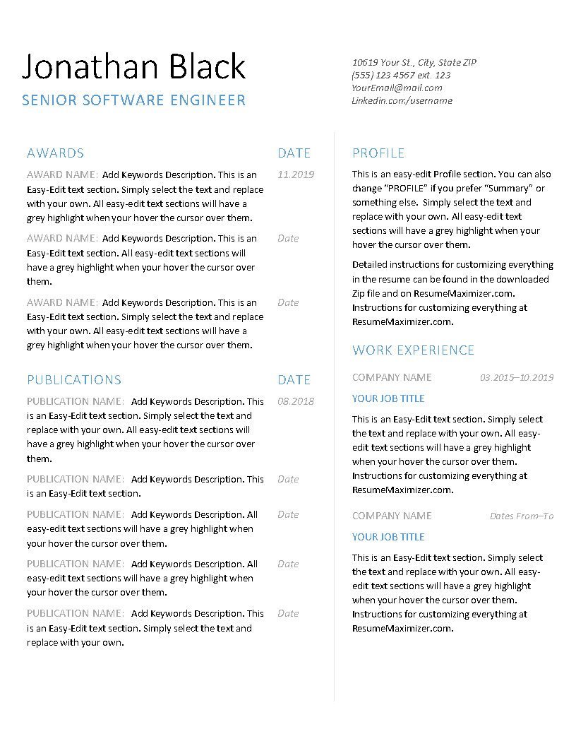 Excellence - Resume_Page1